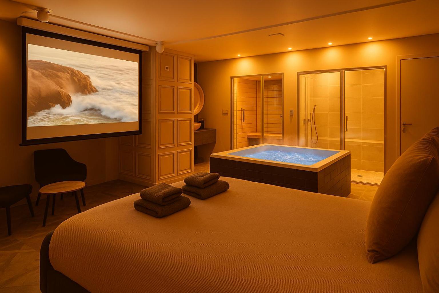 Appartement Avec Jacuzzi Sauna & Home Cinema - Nid D'Angers Exteriör bild